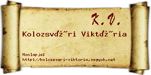 Kolozsvári Viktória névjegykártya